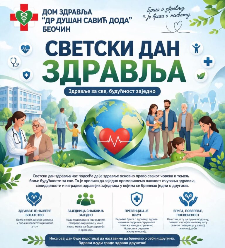 BEOČIN U ZNAKU PREVENCIJE: Besplatni pregledi i šetnja za zdravlje povodom Svetskog dana zdravlja