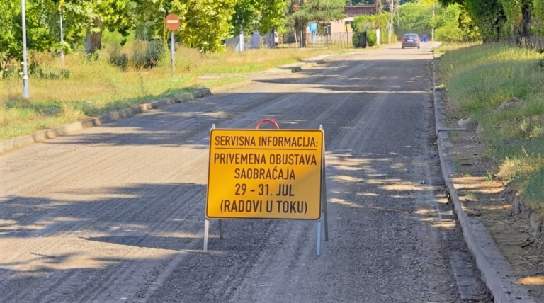 Privremena obustava saobraćaja ka naselju Dunav u Beočinu: Radovi na asfaltiranju do 31. jul