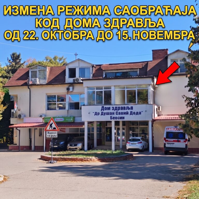 Izmena režima saobraćaja kod Doma zdravlja u Beočinu: Od četvrtka počinju radovi